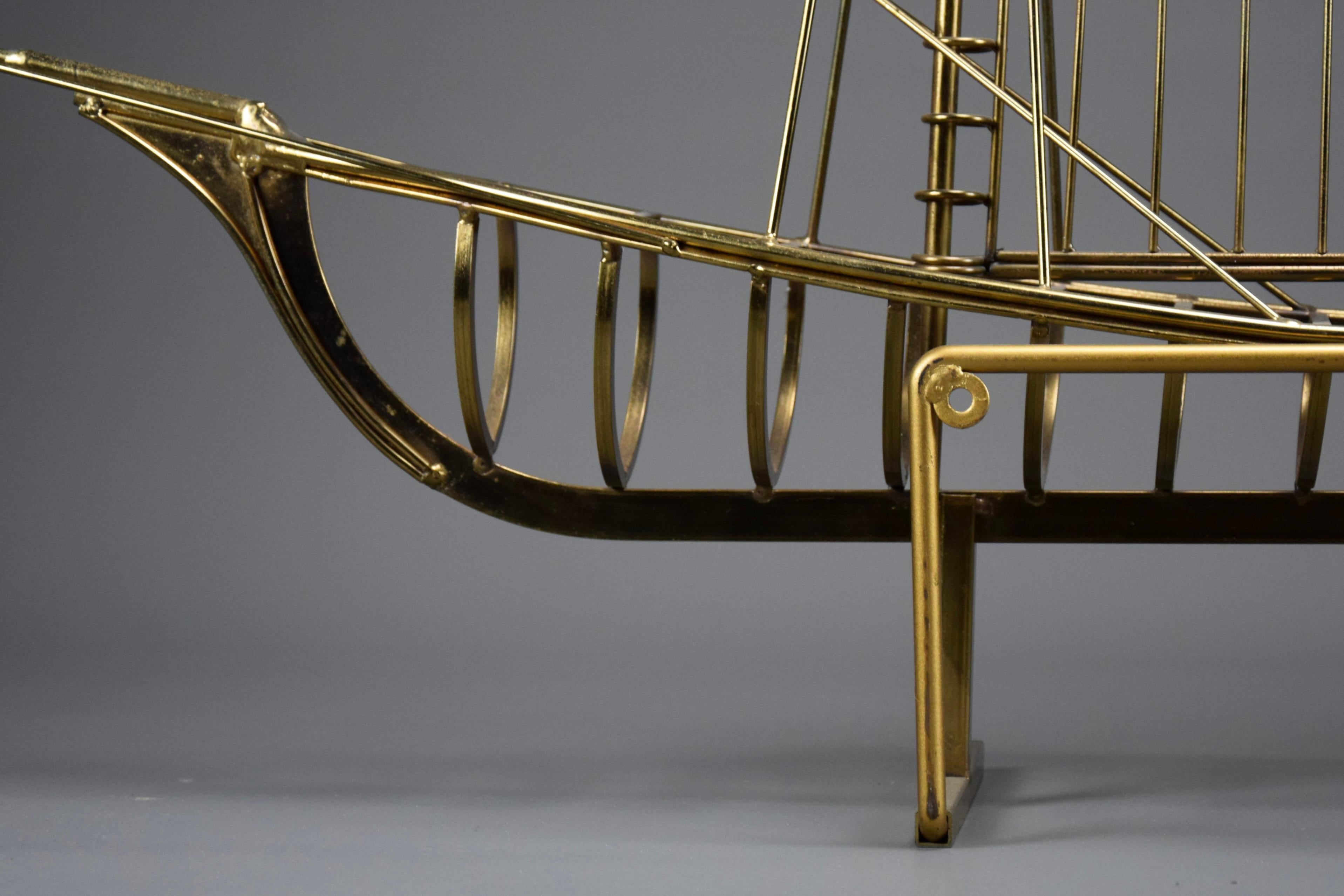 Curtis Jeré Brass Mid Century Modern Sculptural Signed Sailing Boat For Sale 7