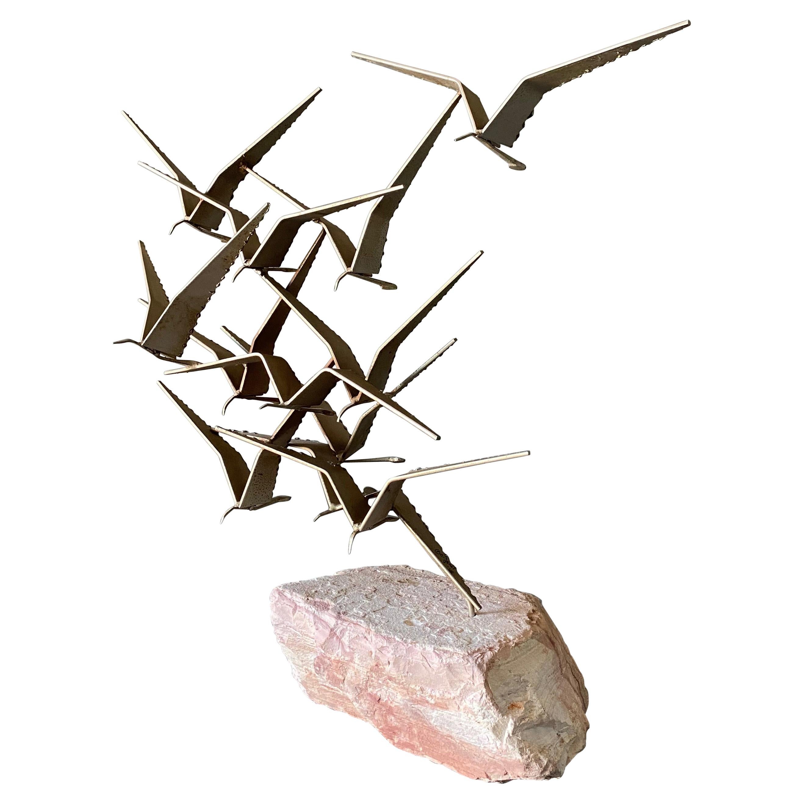 Curtis Jere "Birds in Flight" Sculpture 1968 