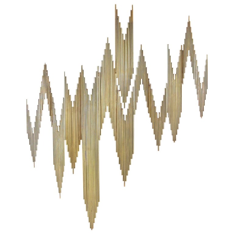 Curtis Jeré Brass Abstract Wall Sculpture 1