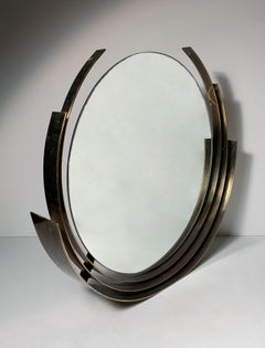 Curtis Jere Brass Circular Round Mirror