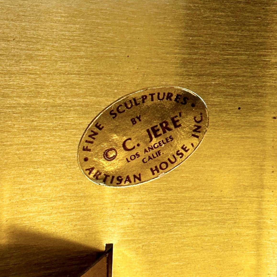 Métal Applique nuageuse en laiton Curtis Jere, signée et étiquetée,  Vers les années 1980 en vente