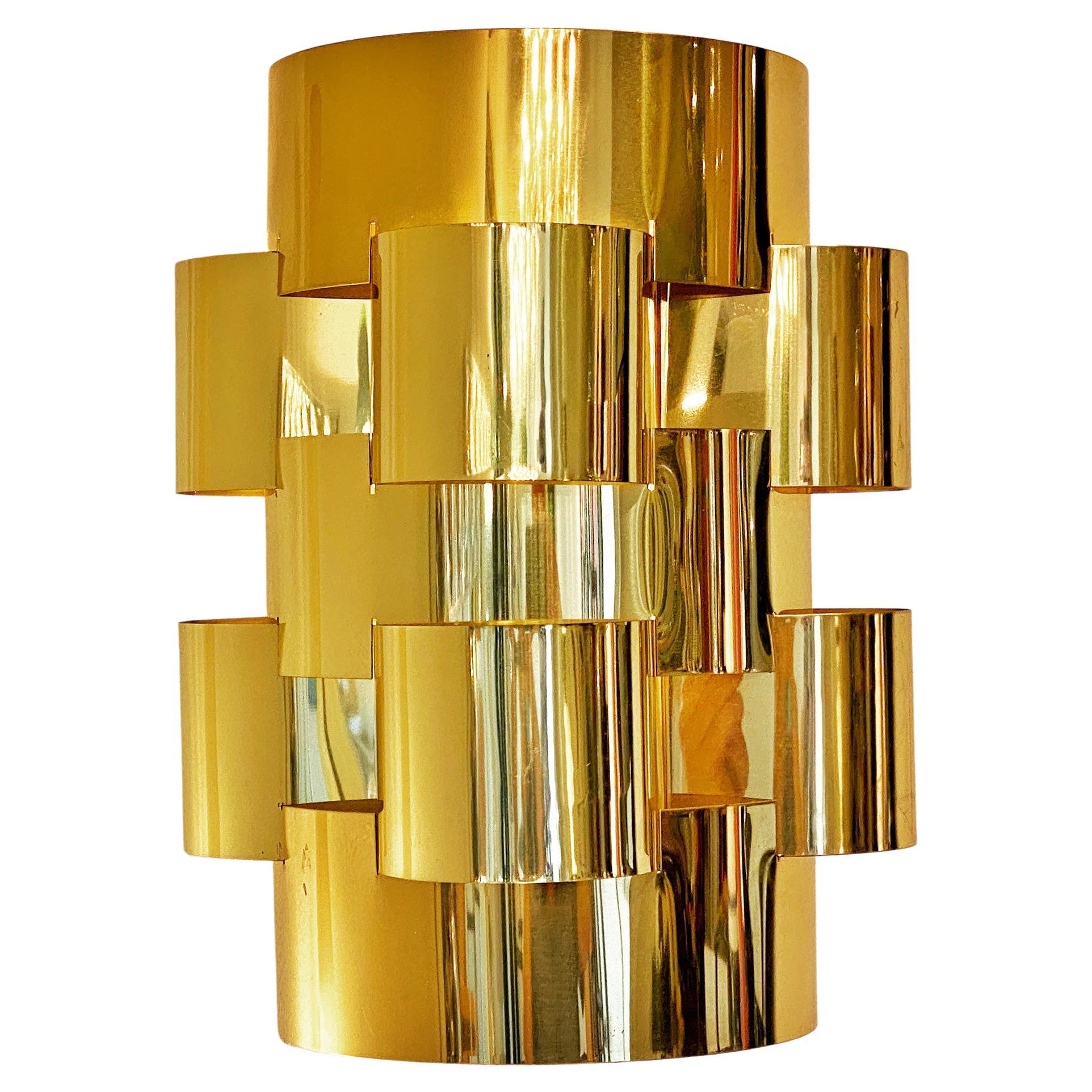 Curtis Jere Brass Cloud Sconce, Signed and Labeled,  ca 1980s For Sale