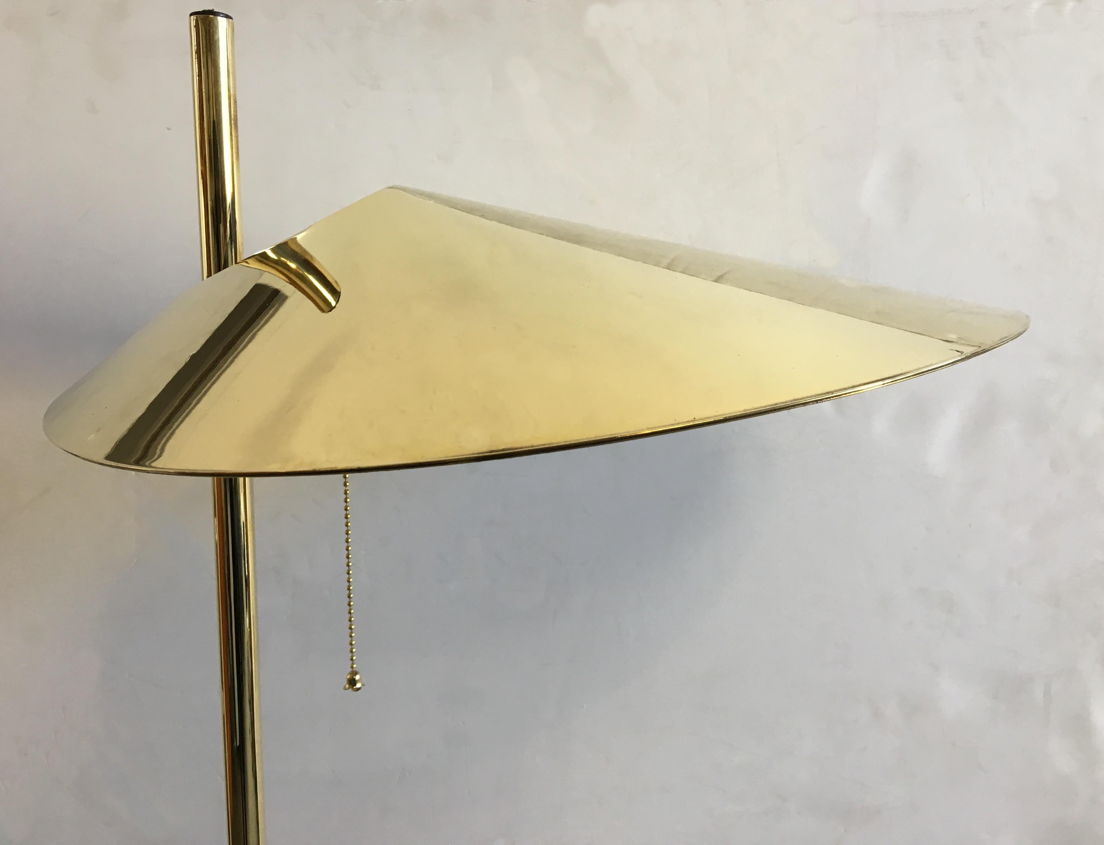American Curtis Jere Brass Lily Pad Floor Lamp