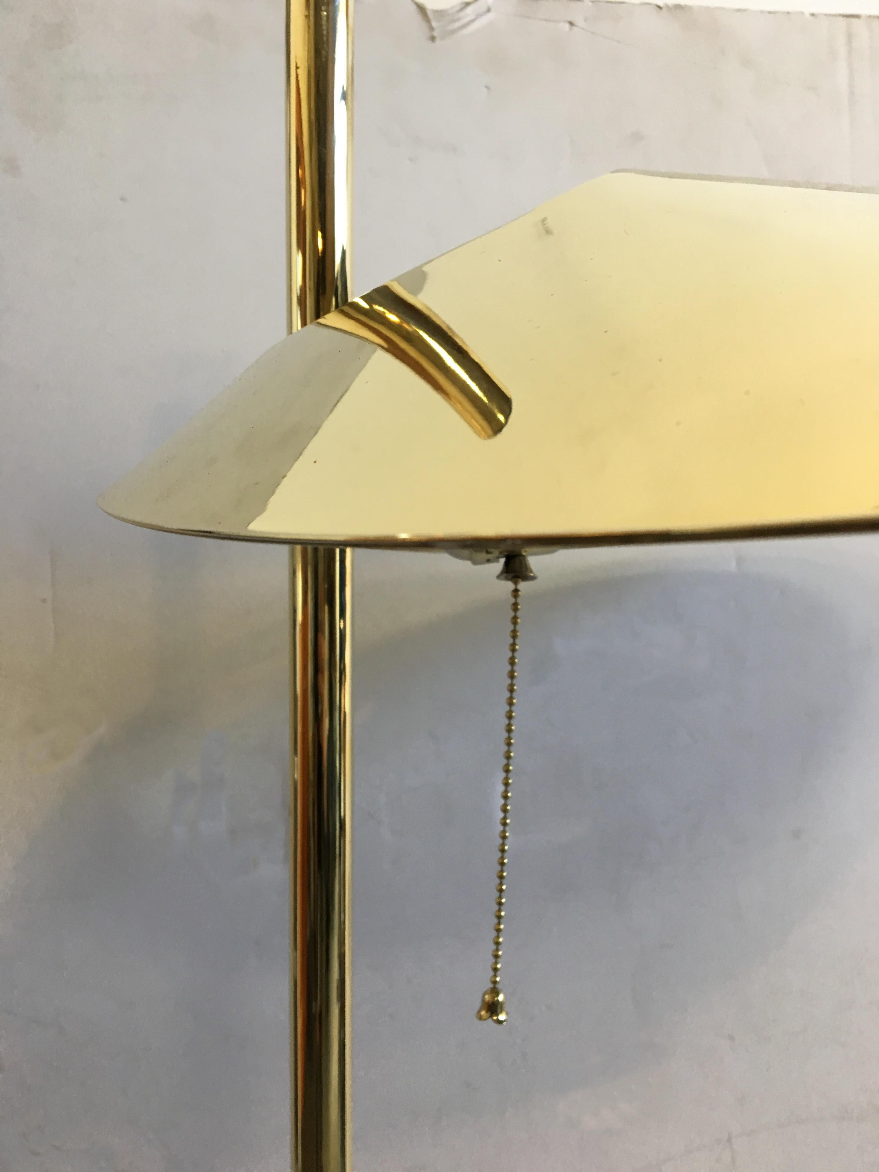 Curtis Jere Brass Lily Pad Floor Lamp In Excellent Condition In Pasadena, CA