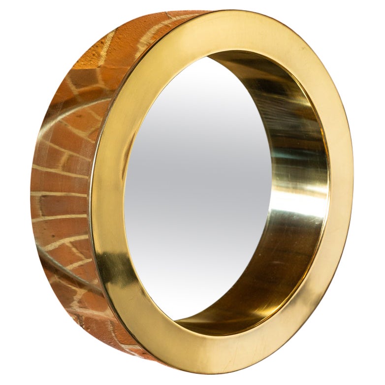 Curtis Jere Brass Porthole Mirror