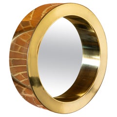 Vintage Curtis Jere Brass Porthole Mirror