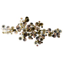 Curtis Jere Brass 
Raindrops
 Wall Sculpture, ca. 1969