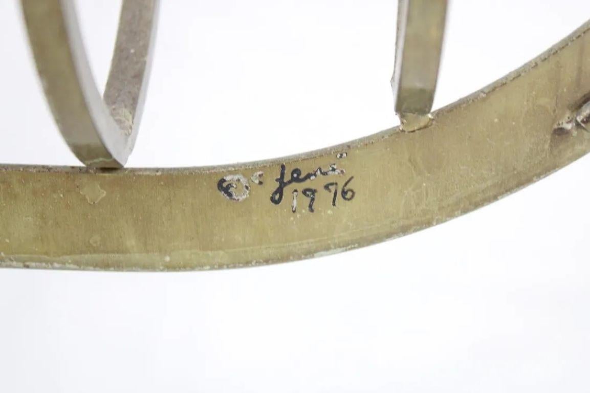 Escultura de barco de latón de Curtis Jere, firmada Latón en venta