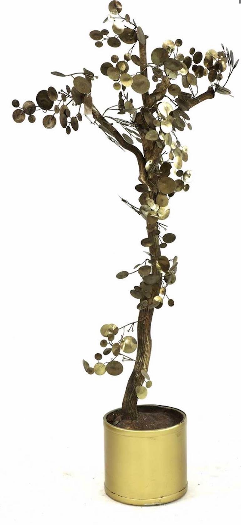 Curtis Jere, Brass Tree Sculpture Mid-Century Modern In Good Condition For Sale In Tetbury, GB