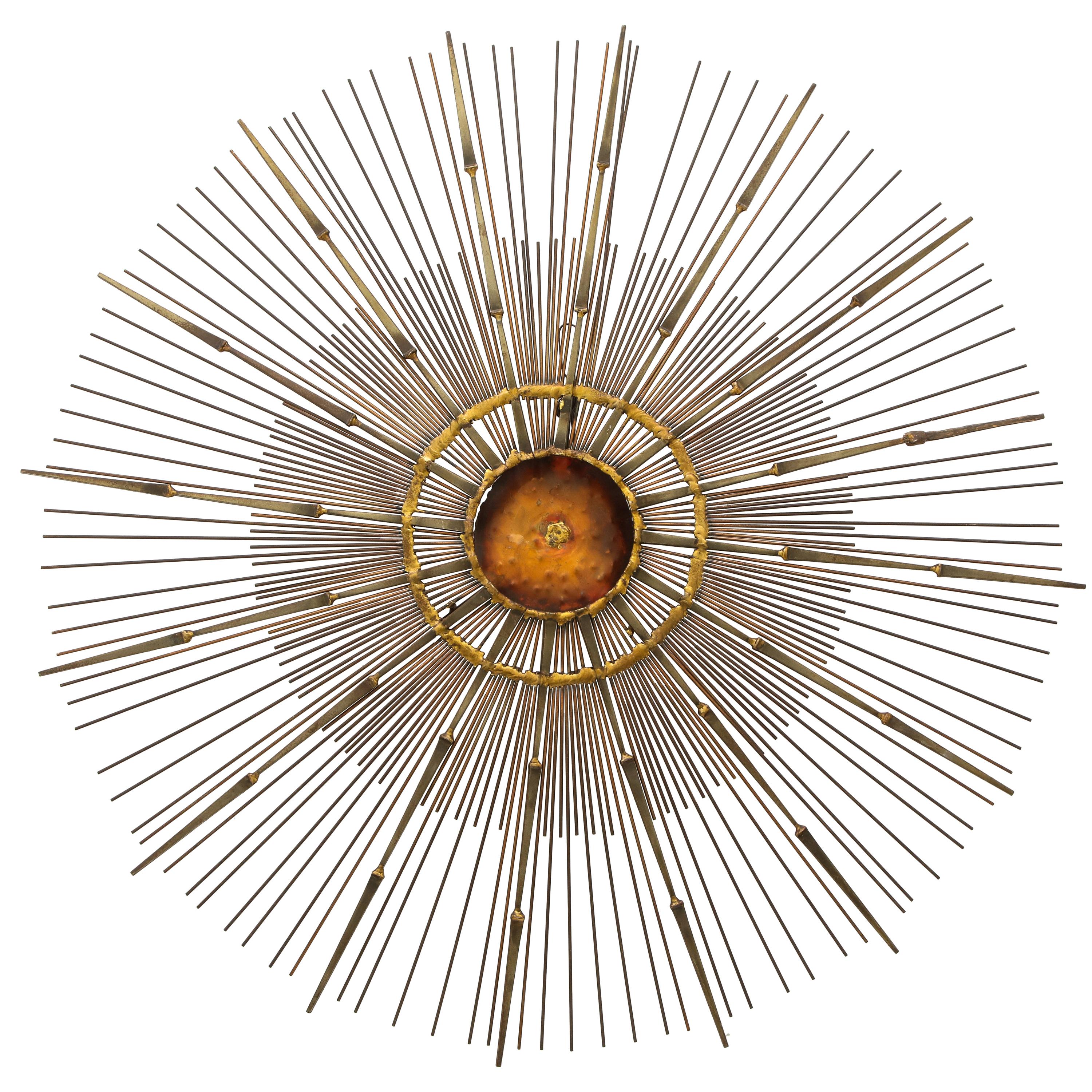 Curtis Jere Brass Wall Sculpture For Sale
