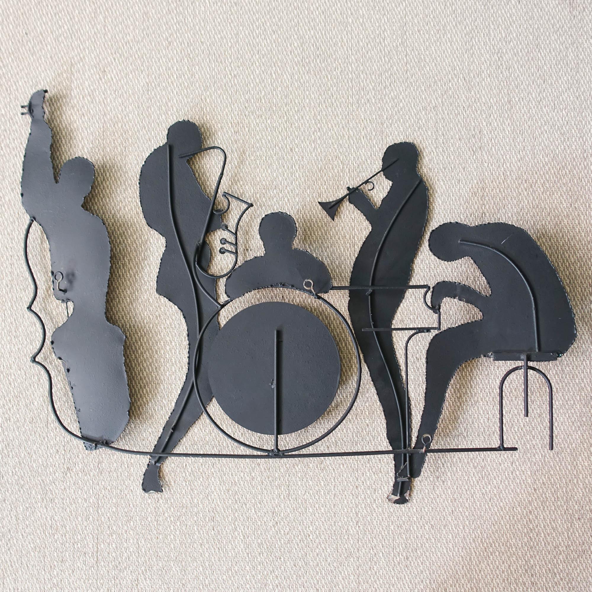 Curtis Jeré Brutalist Jazz Band Wall Sculpture for Artisan House, USA, 1991 For Sale 5