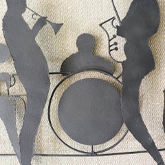 Curtis Jeré Brutalist Jazz Band Wall Sculpture for Artisan House, USA, 1991