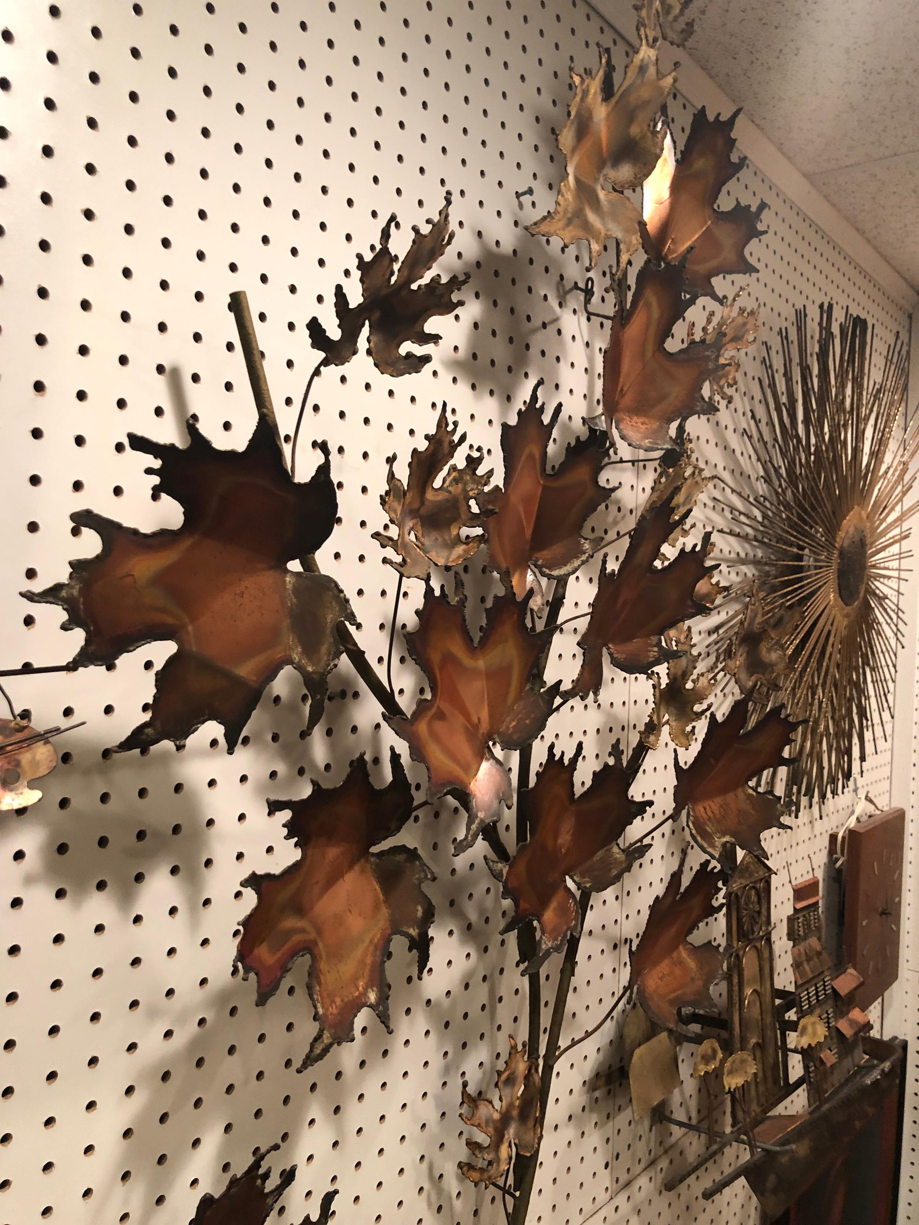 Curtis Jere Brutalist Leaf Wall Sculpture 6