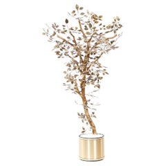 Curtis Jere Brutalist Mid Century Brass Tree Sculpture