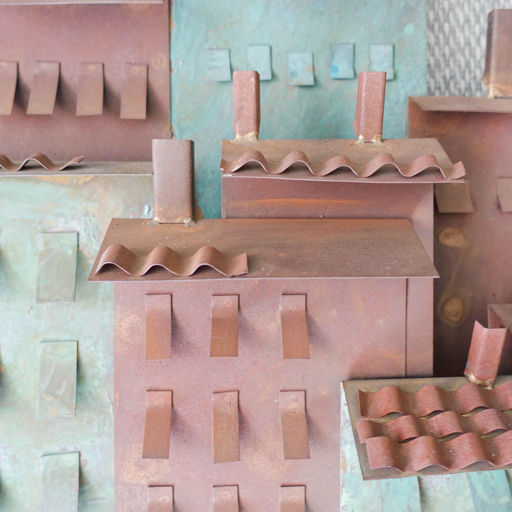 American Curtis Jeré Brutalist Venice Harbour Village Wall Sculpture - Artisan House 1972 For Sale