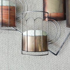 Curtis Jeré Brutalist Wall Sculpture with Beer Motifs for Artisan House, 2003