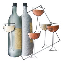Curtis Jeré Scultura da parete brutalista con motivi di vino per Artisan House, USA, 20
