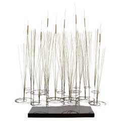 Retro Curtis Jere Cattails Sculpture