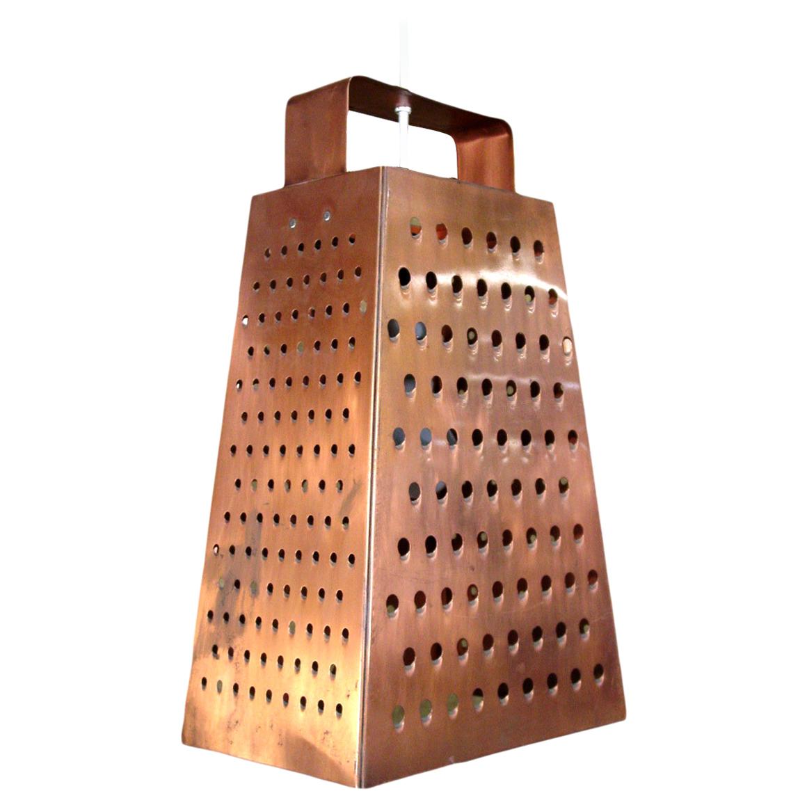 Curtis Jere Cheese Grater Hanging Chandelier For Sale