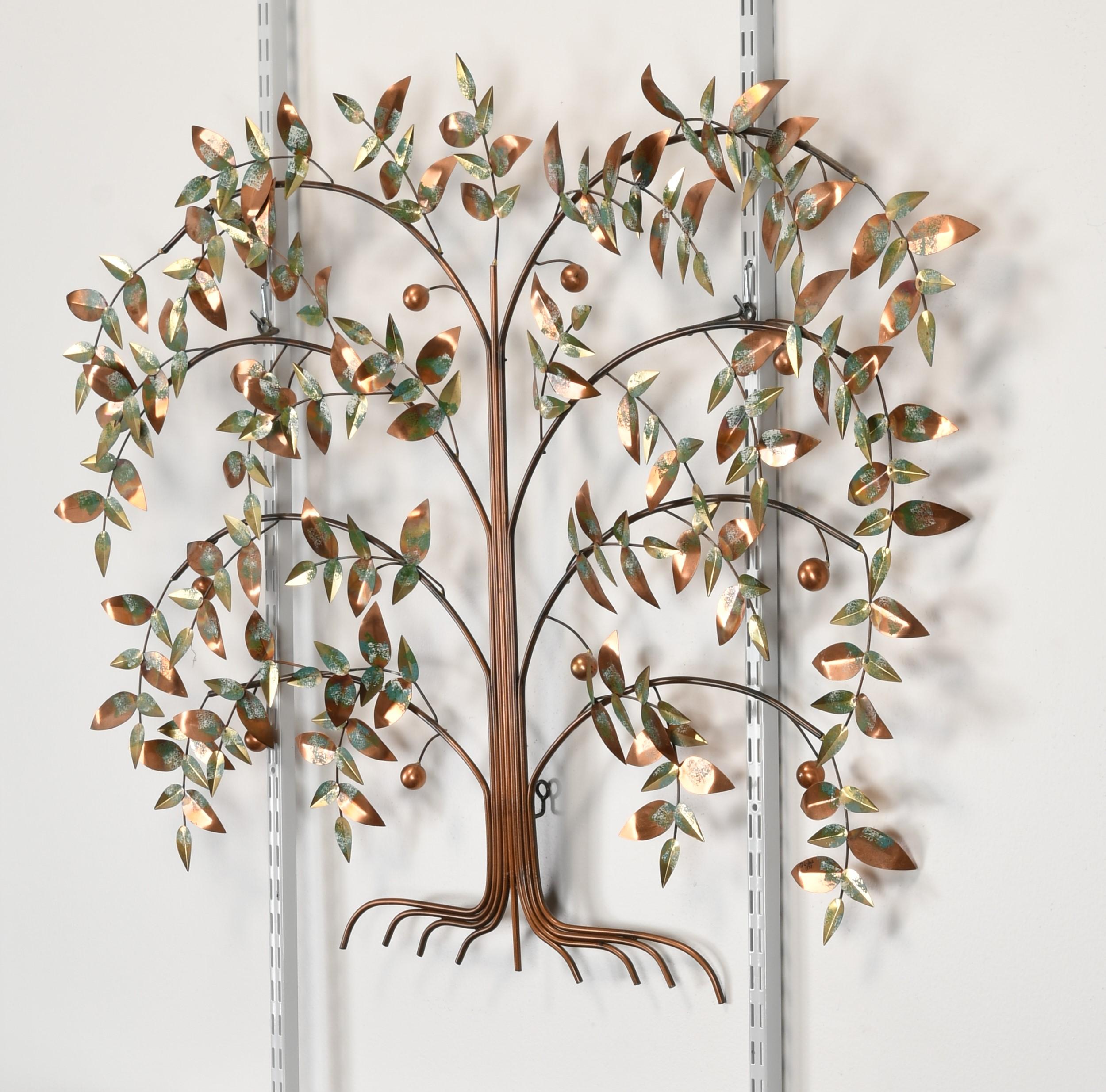 Late 20th Century Curtis Jere Cherry Tree Wall Sculpture, 1977