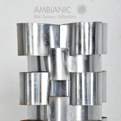 Curtis Jere Chrome Interplay Skyscraper Floor Lamp Tower Midcentury Modern 1970s