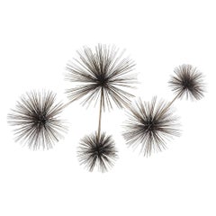 Curtis Jere Escultura de Pared Sputnik Pom Pom Cromada Vintage