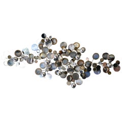 Curtis Jere Chrome 
Raindrops
 Wall Sculpture, 1973