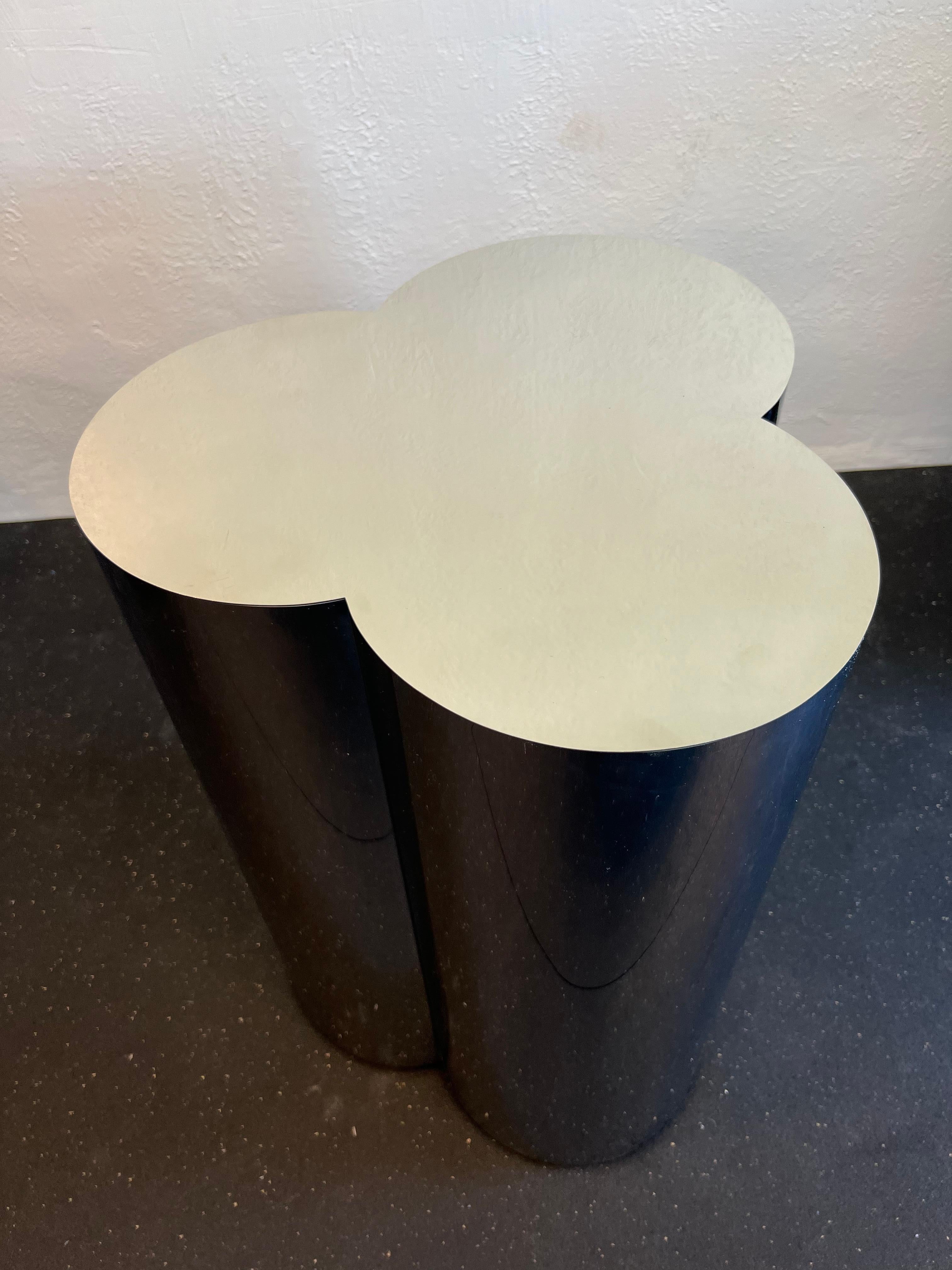 Curtis Jere Chrome Trefoil Pedestal Table Bases-A Pair 3