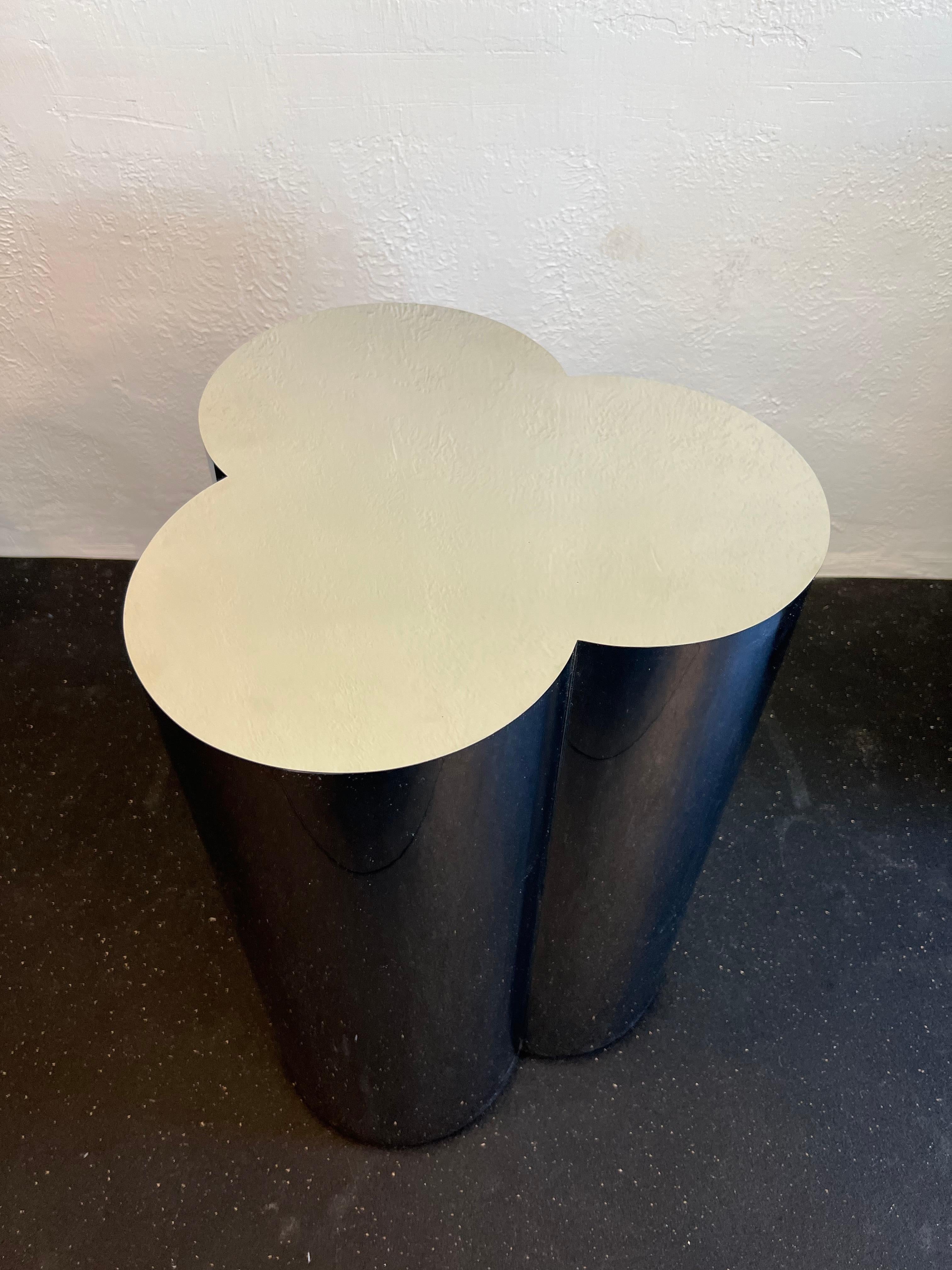Curtis Jere Chrome Trefoil Pedestal Table Bases-A Pair 1