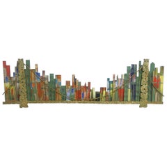 Curtis Jere Cityscape Brooklyn Bridge 1967 Signed Wall Sculpture