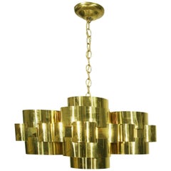Curtis Jere "Cloud" Form Brass Chandelier