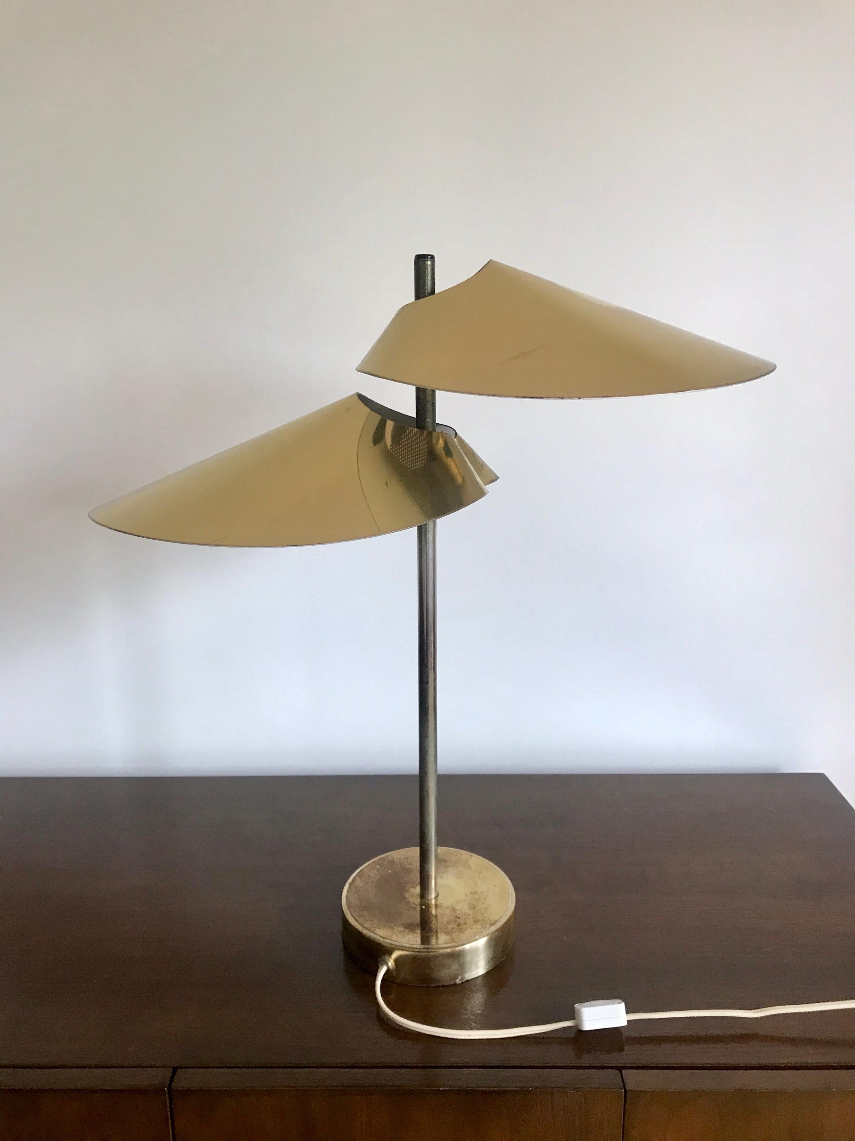 Curtis Jere Double Visor Lamp, 1960's 3