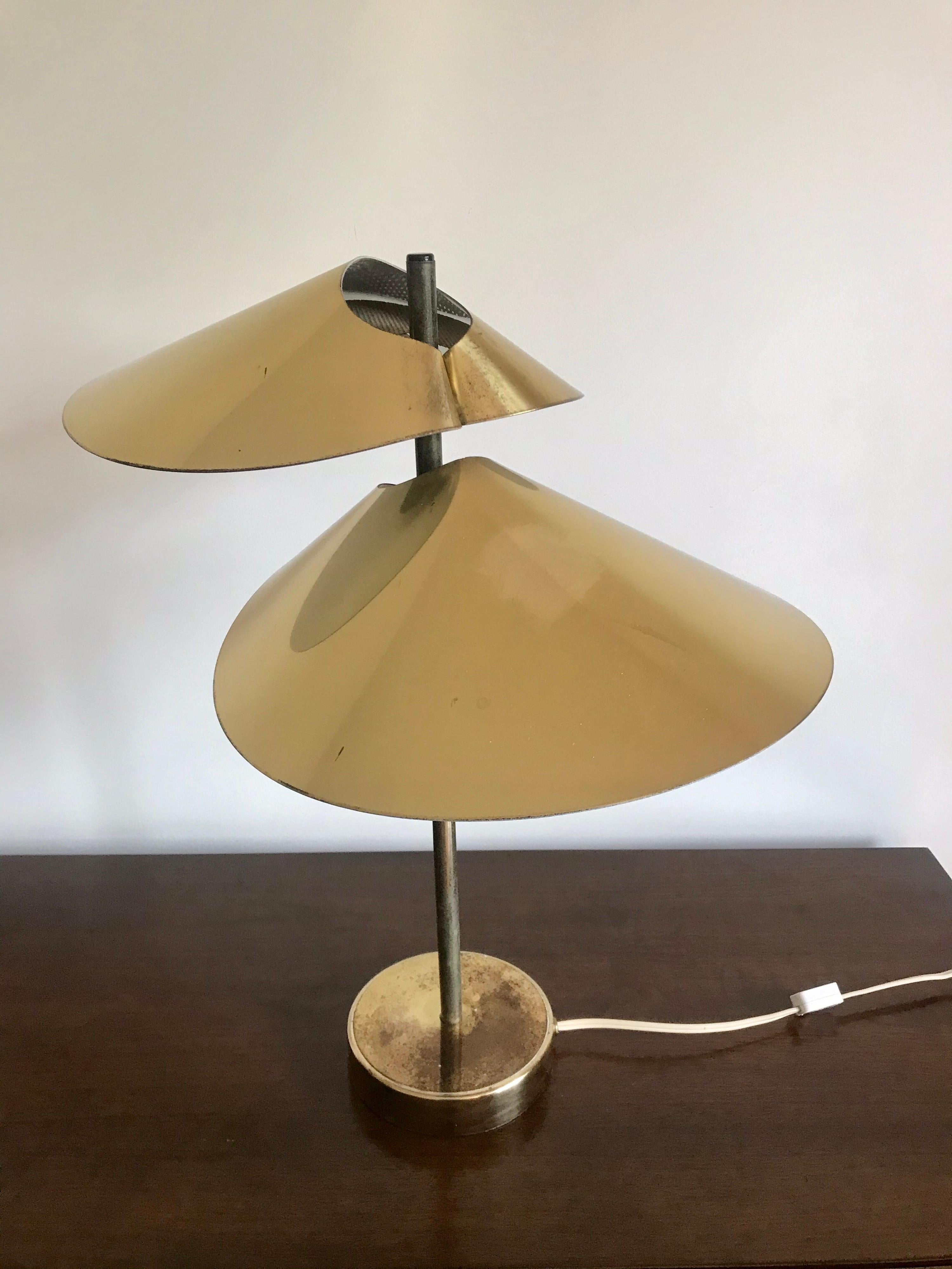 Steel Curtis Jere Double Visor Lamp, 1960's