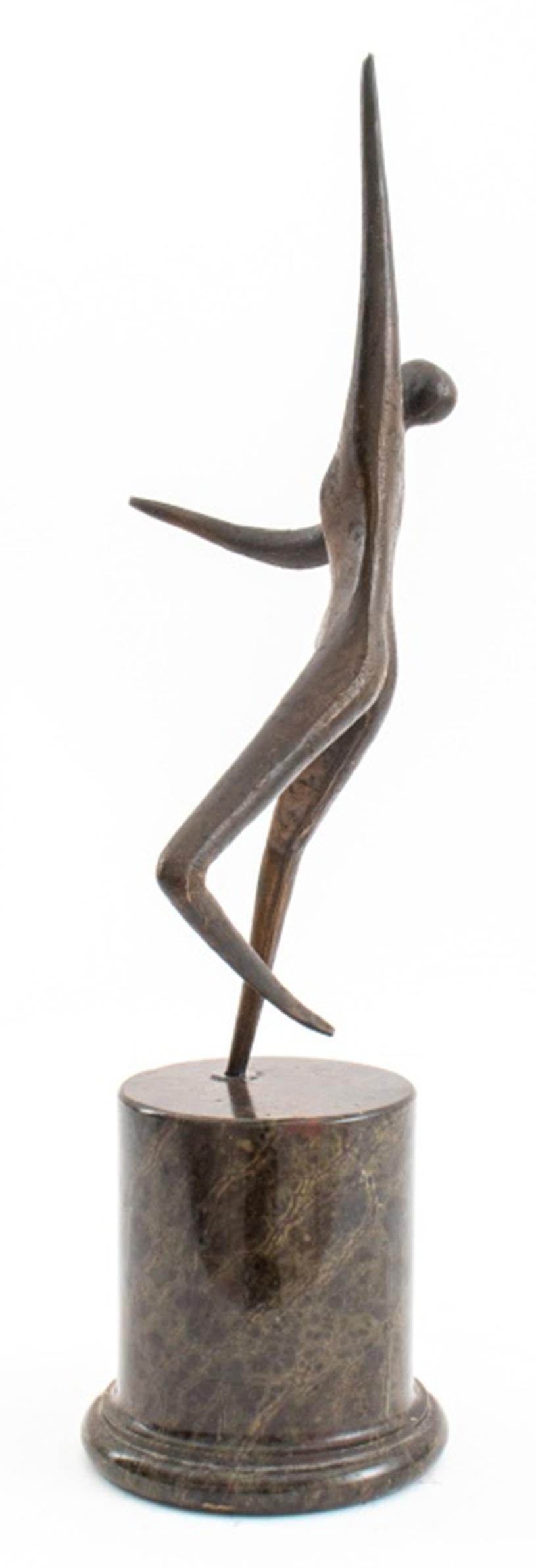 Curtis Jere Figural Bronze on Marble Base For Sale 2