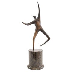 Curtis Jere Figural Bronze on Marble Base