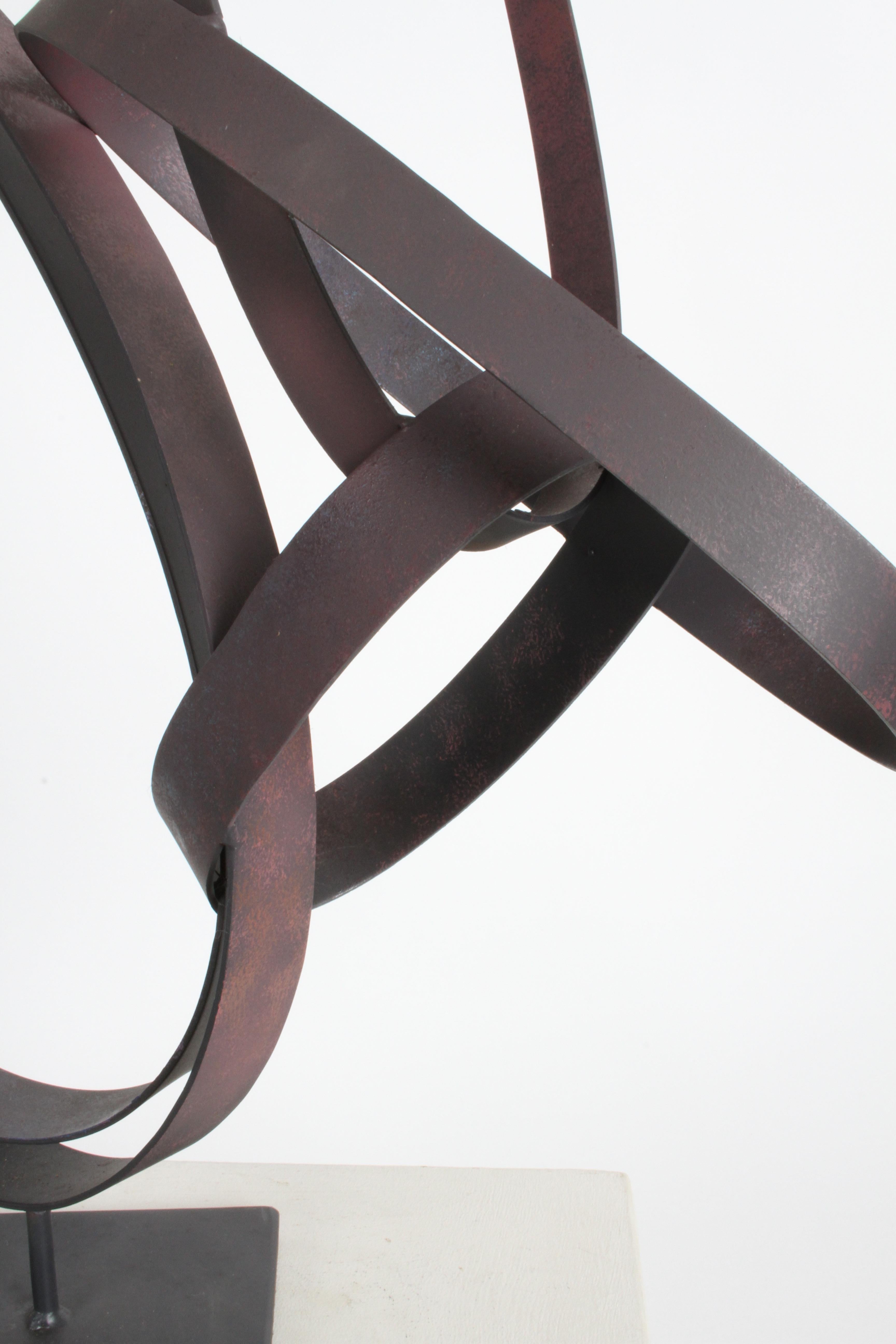 Curtis Jeré Flat Steel Ribbon Modernist Abstract Sculpture Titled 