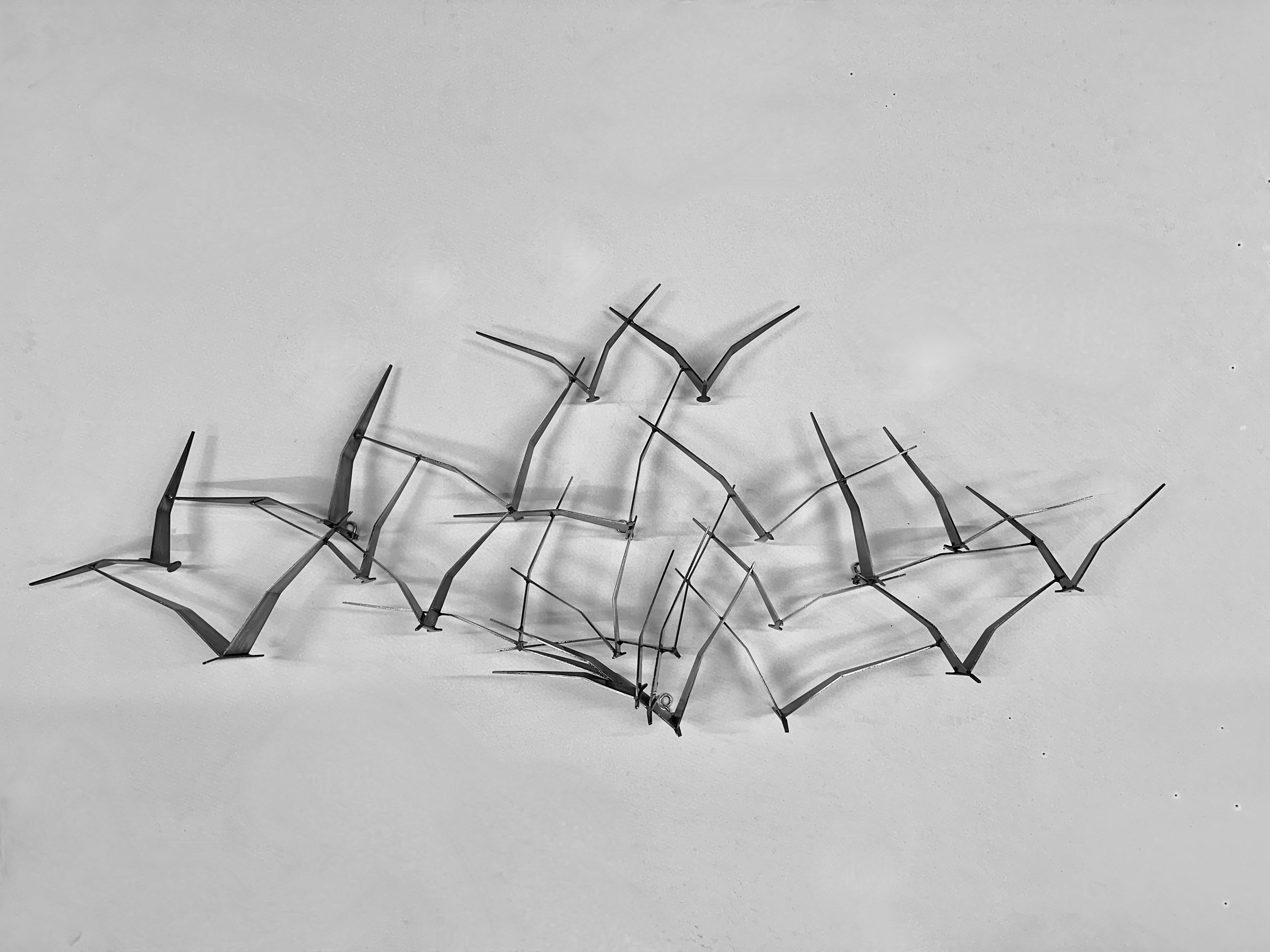 North American A Large Wall Mounted Sculpture By Curtis Jere