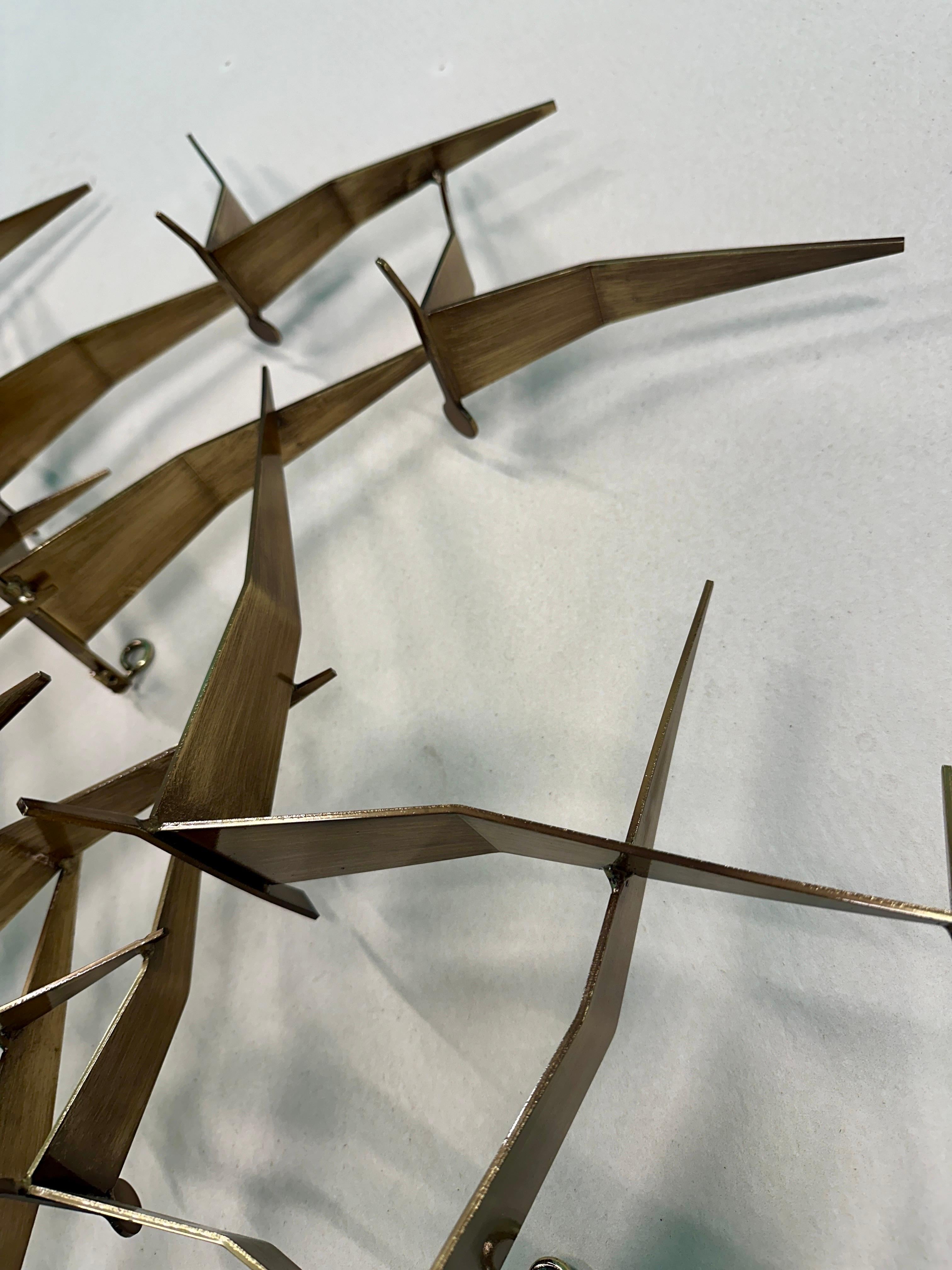 Metal A Large Wall Mounted Sculpture By Curtis Jere