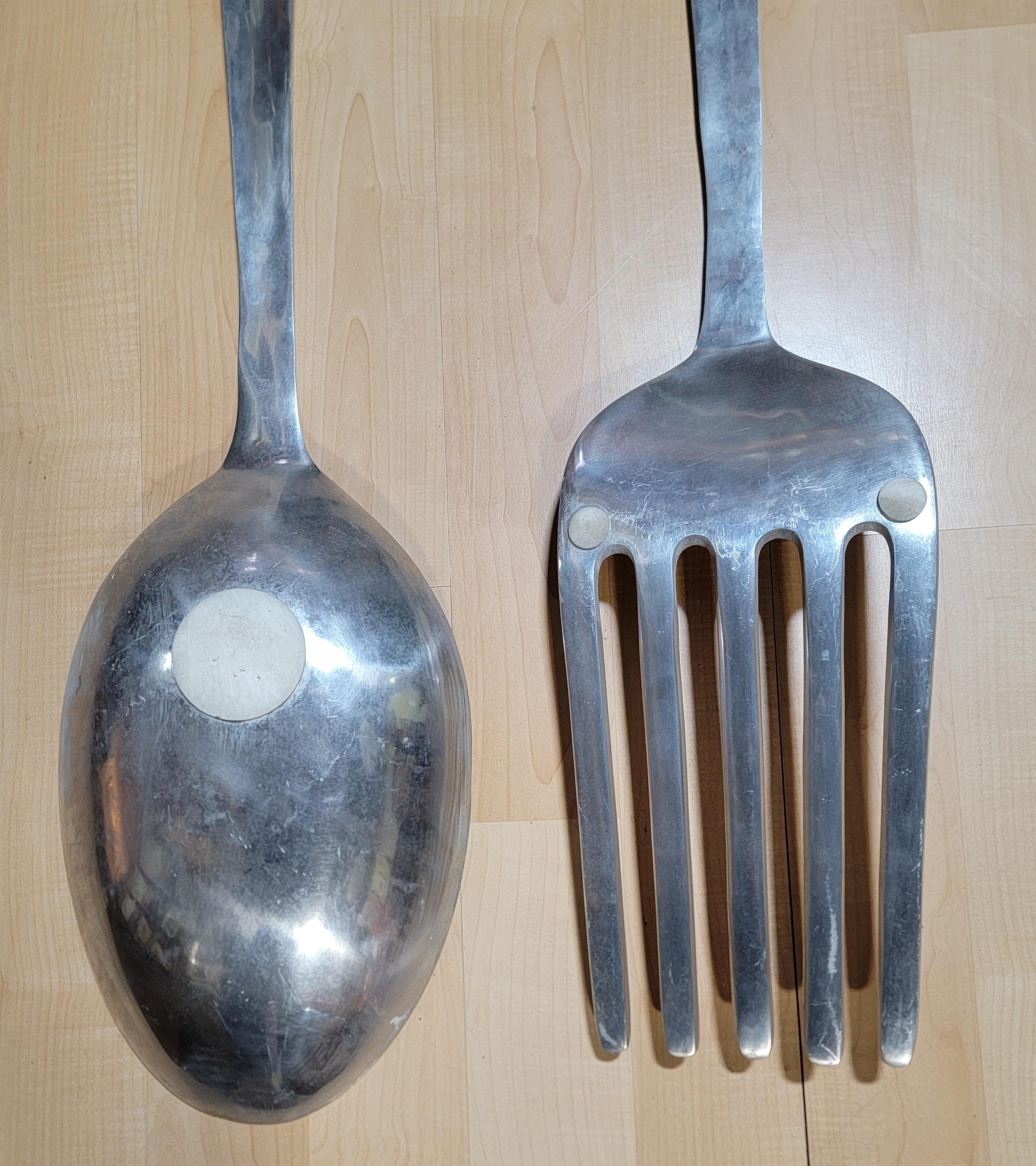 American Curtis Jere Fork & Spoon Wall Sculpture Large-Scale For Sale