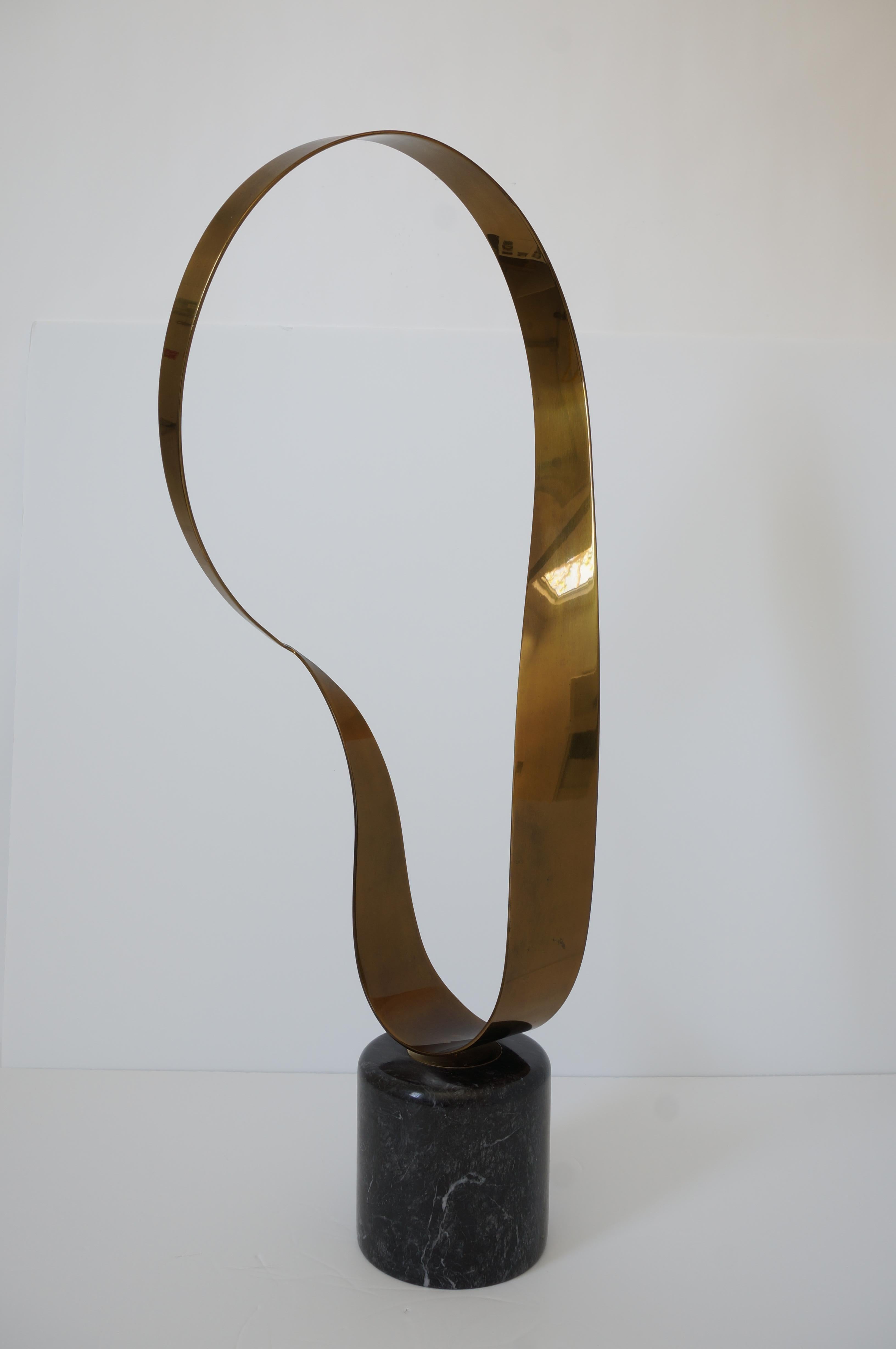 Mid-Century Modern Curtis Jere Free-Form Ribbon Sculpture