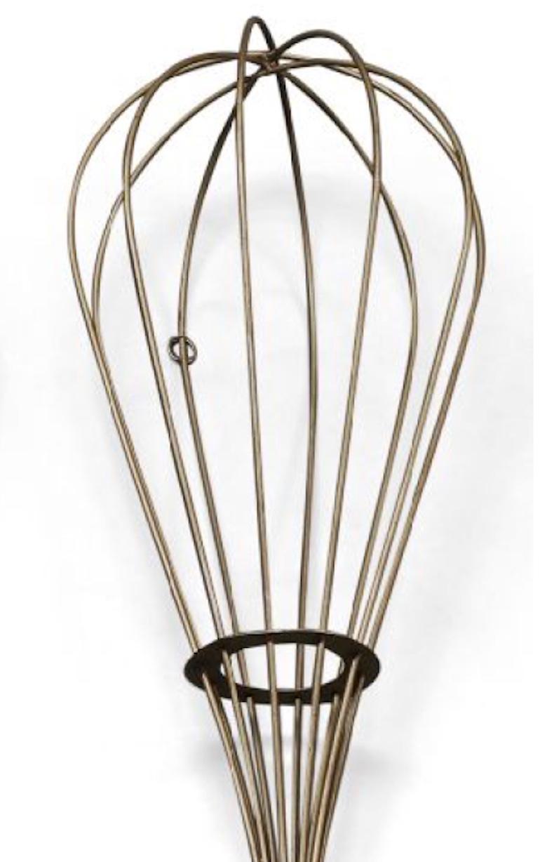 Unusual and quirky Curtis Jere giant whisk wall sculpture signed and dated 1994

This large whisk is grey powder-coated steel and would be a great statement piece in your kitchen.

Measures: 146cm high, 38cm wide, 38cm deep.