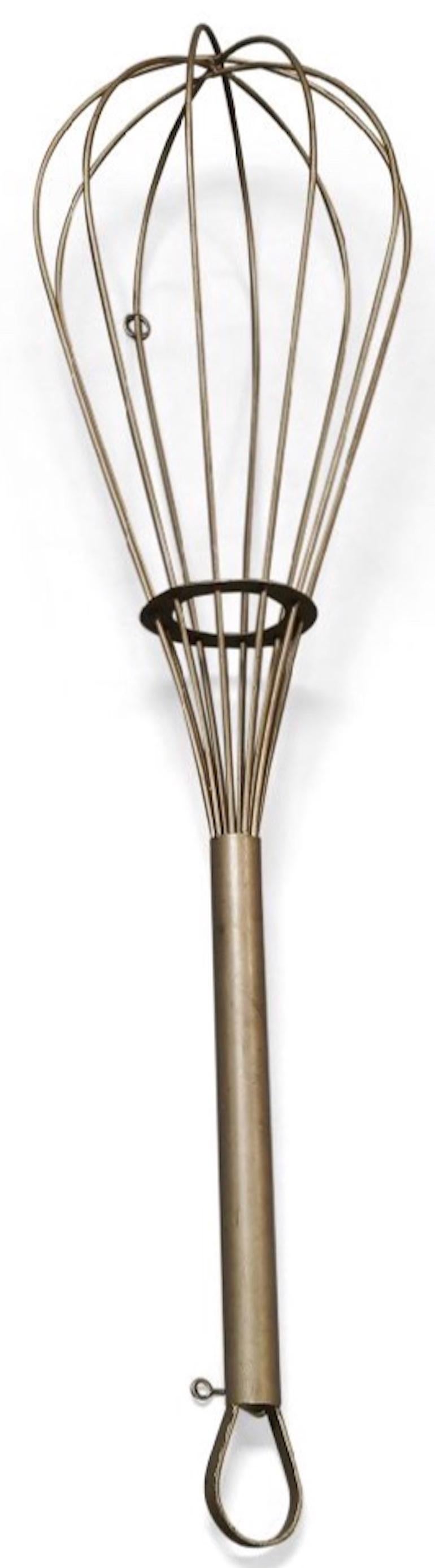 Powder-Coated Curtis Jere Giant Whisk Wall Sculpture Signed and Dated 1994 For Sale