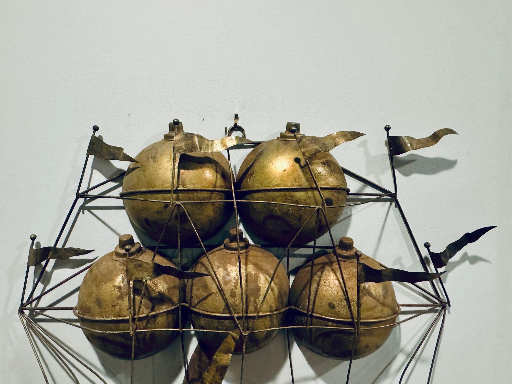 Late 20th Century Curtis Jere Hot Air Balloon Wall Sculpture For Sale