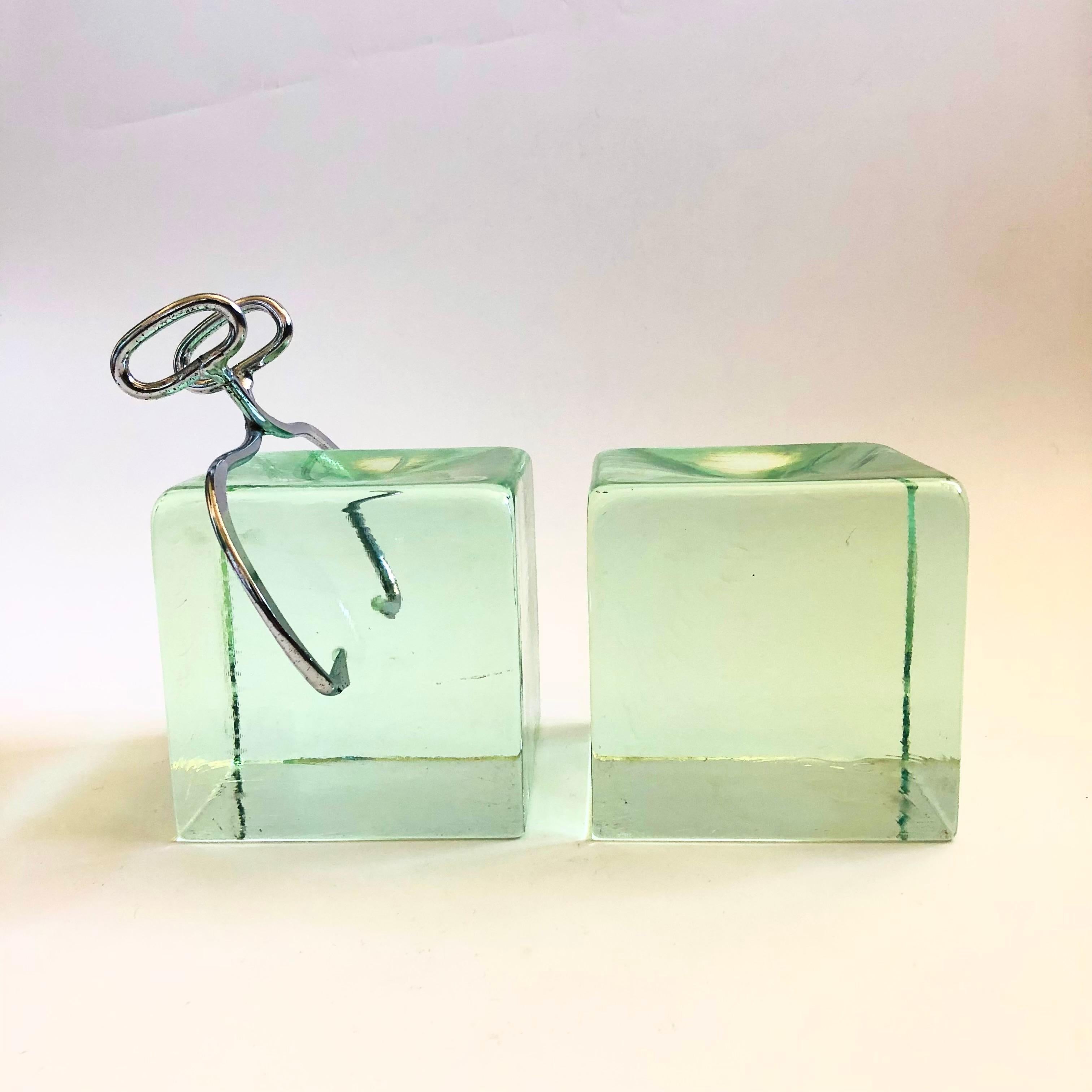 Curtis Jere Ice Block Bookends For Sale 1
