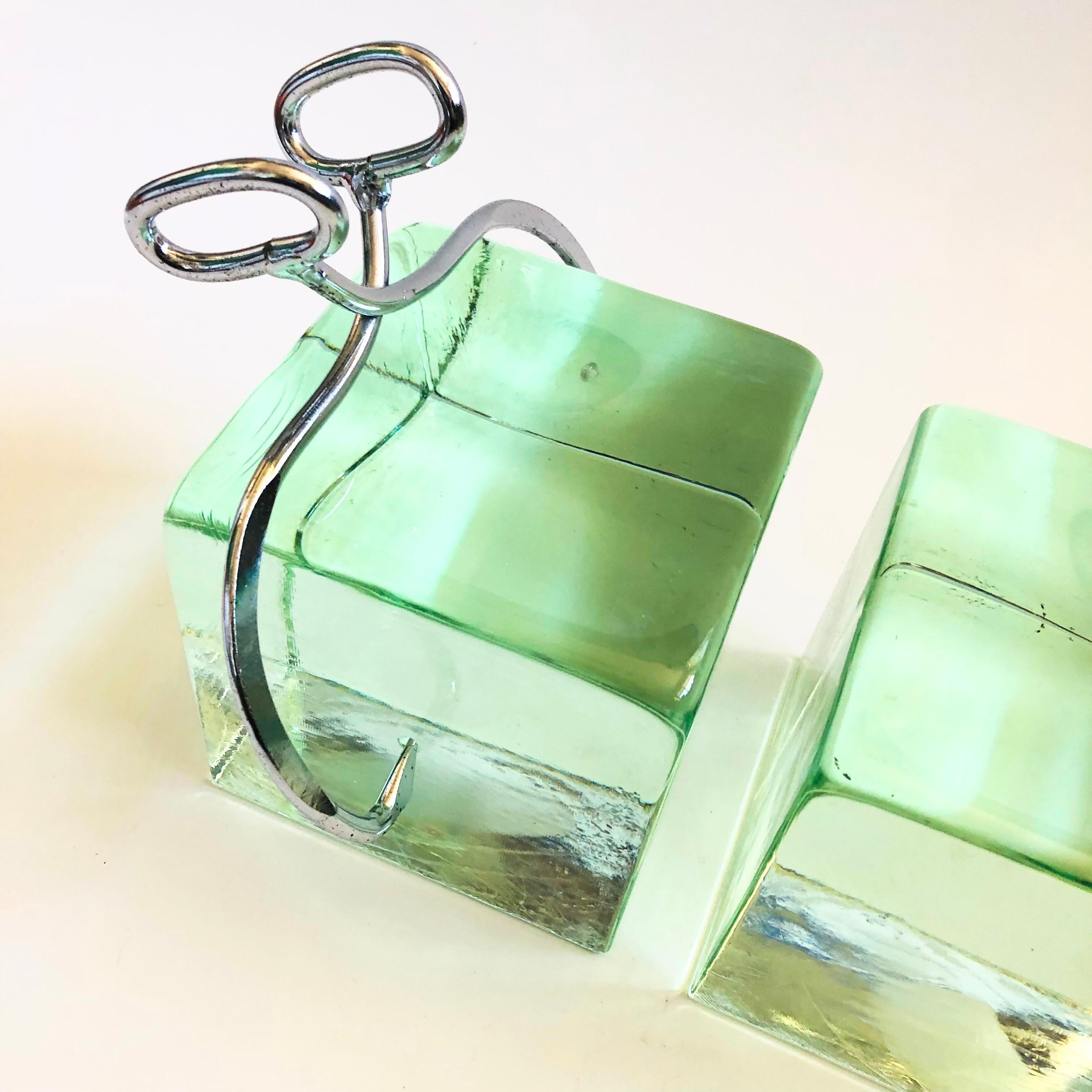 Curtis Jere Ice Block Bookends For Sale 2