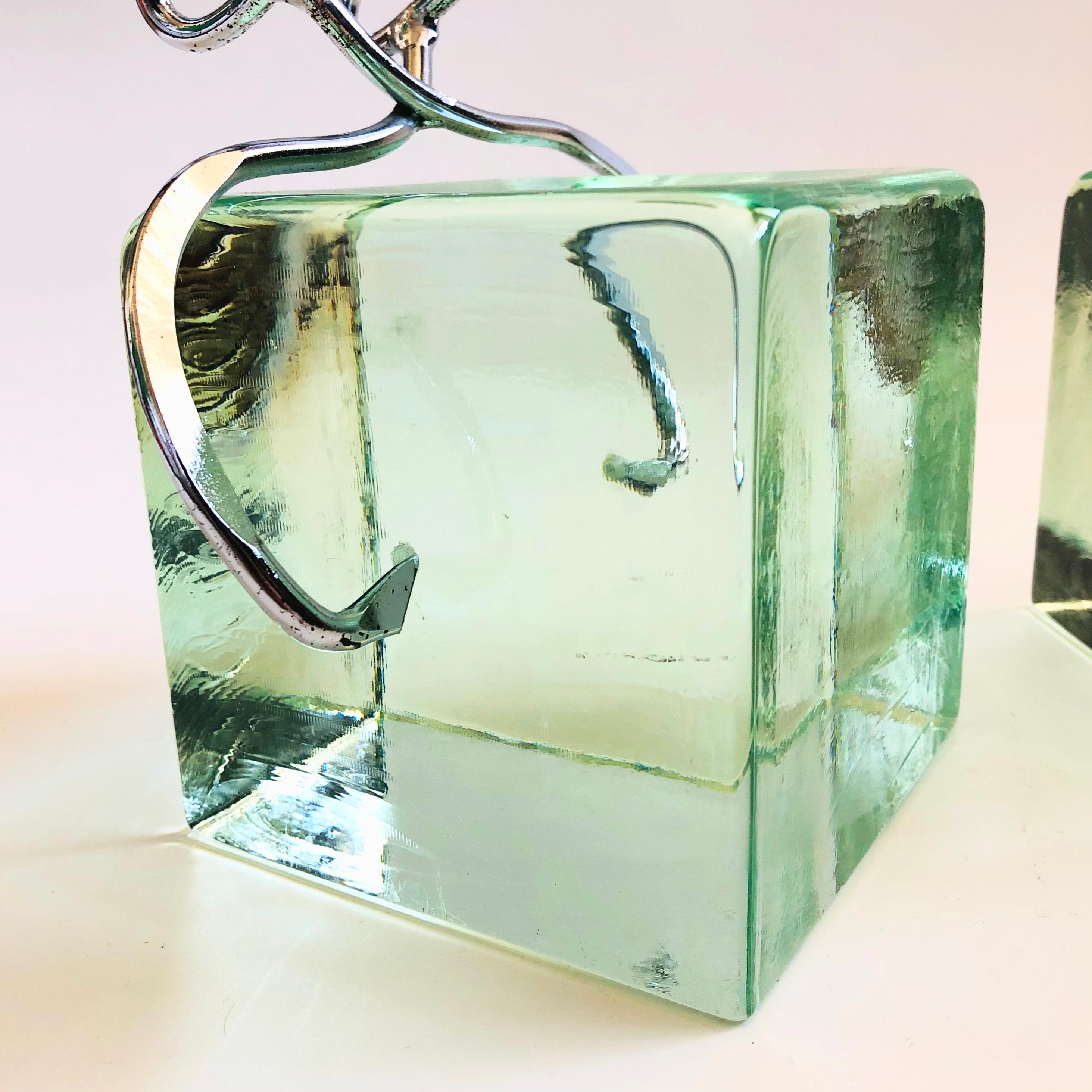 Curtis Jere Ice Block Bookends For Sale 4