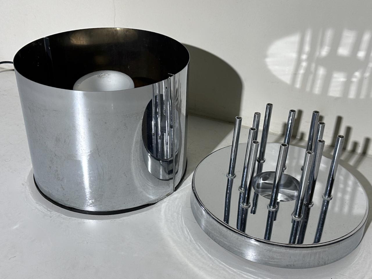 Curtis Jere Tall Brass & Chrome  Illuminating 