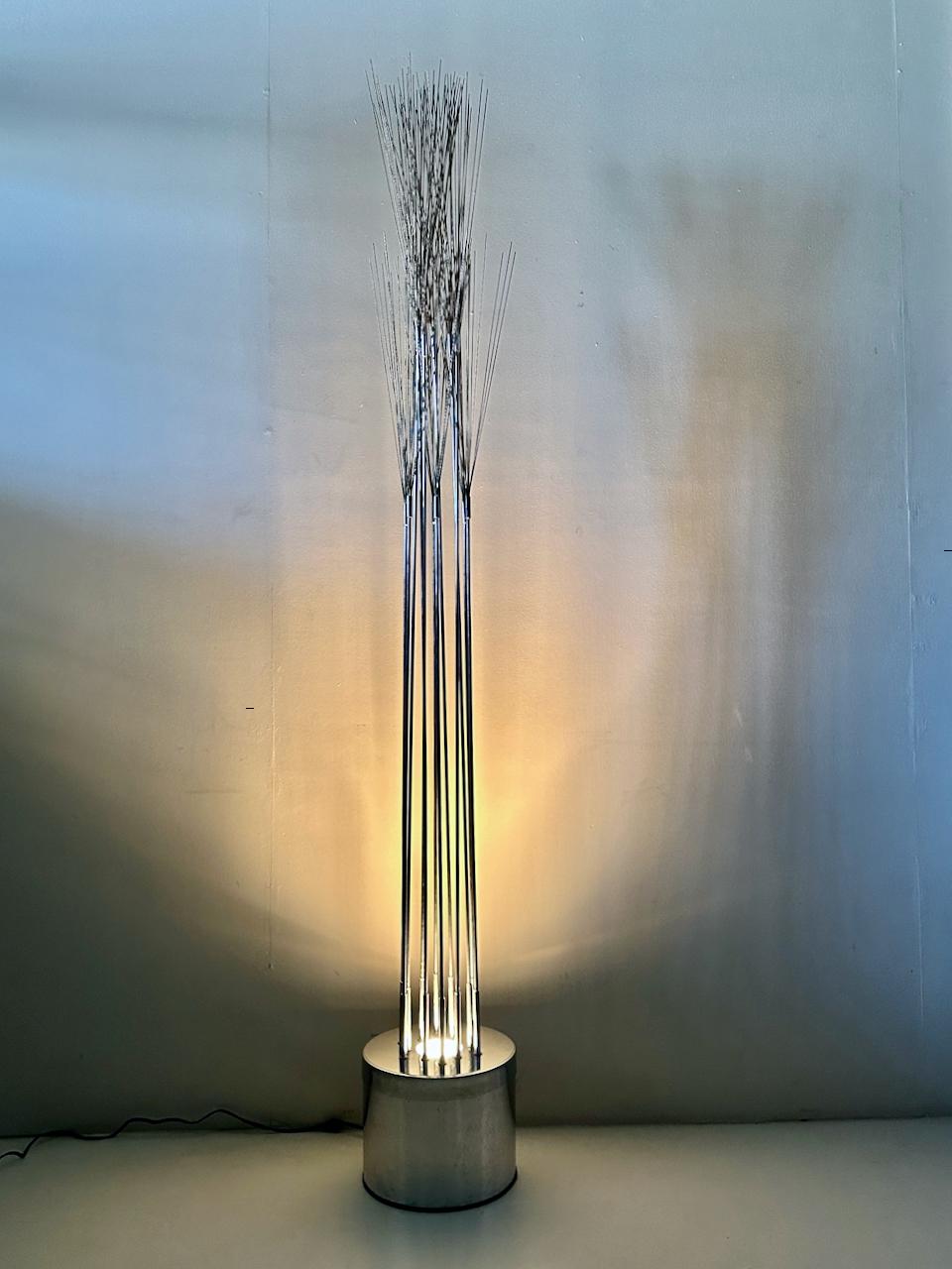Curtis Jere Tall Brass & Chrome  Illuminating 
