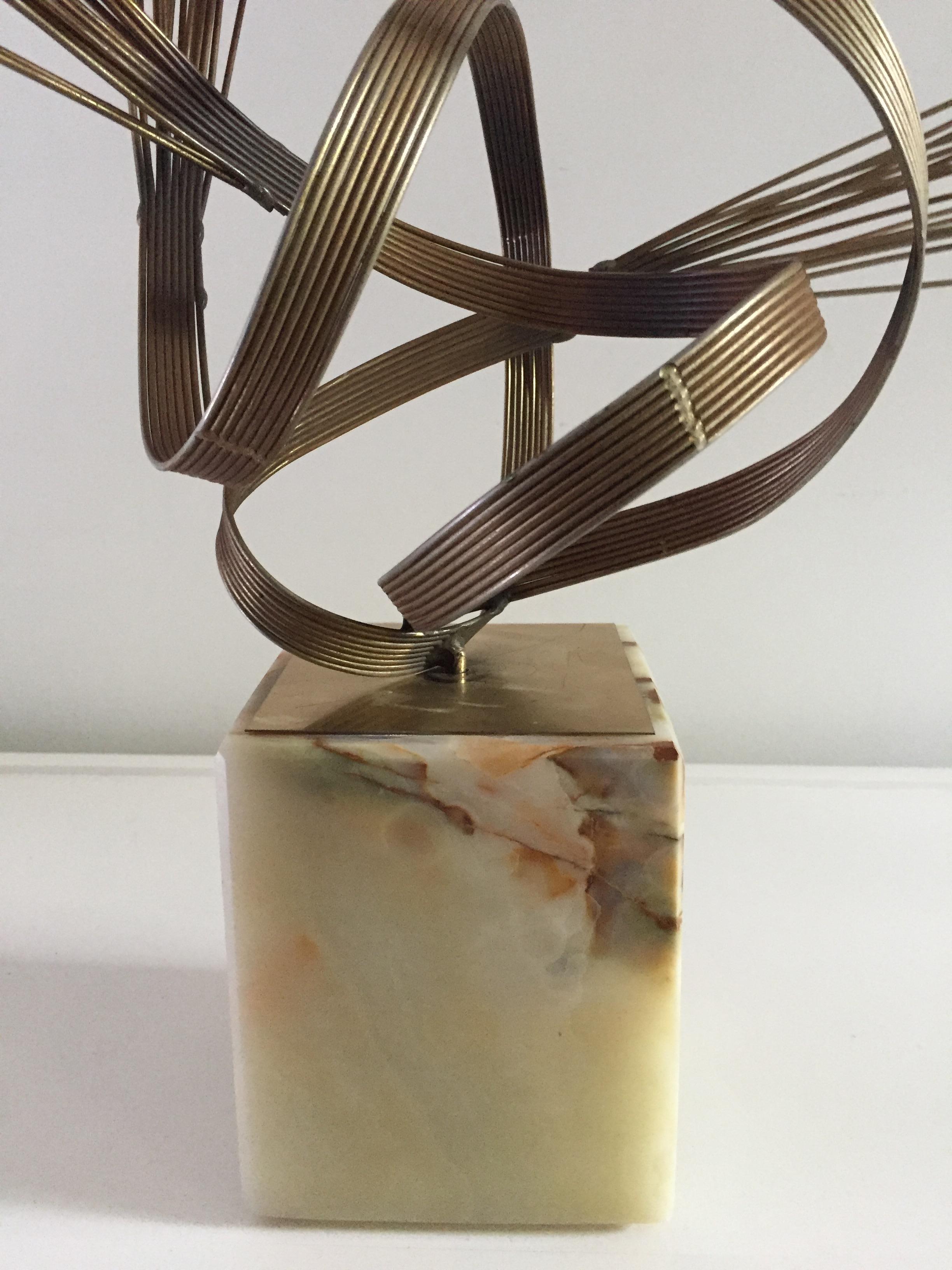 Marbre Sculpture Kenetic Cyclone Spirited de Curtis Jere en vente