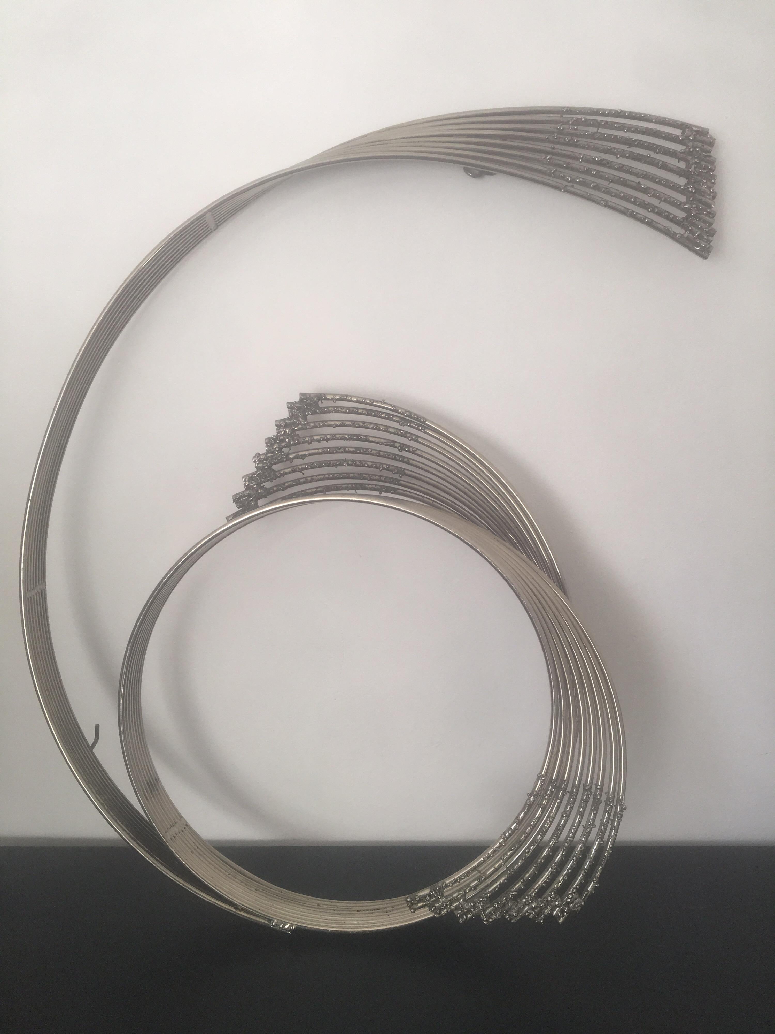 American Curtis Jere Large Metal Wall Sculpture, 1970s  For Sale